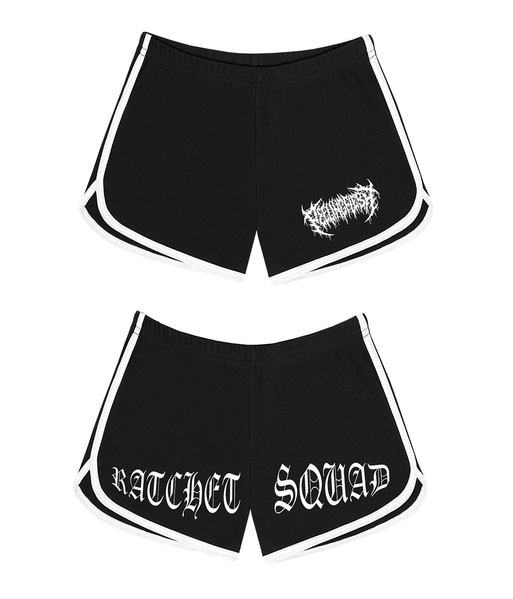 PeelingFlesh Womens Ratchet Squad Shorts *PREORDER SHIPS 8/20