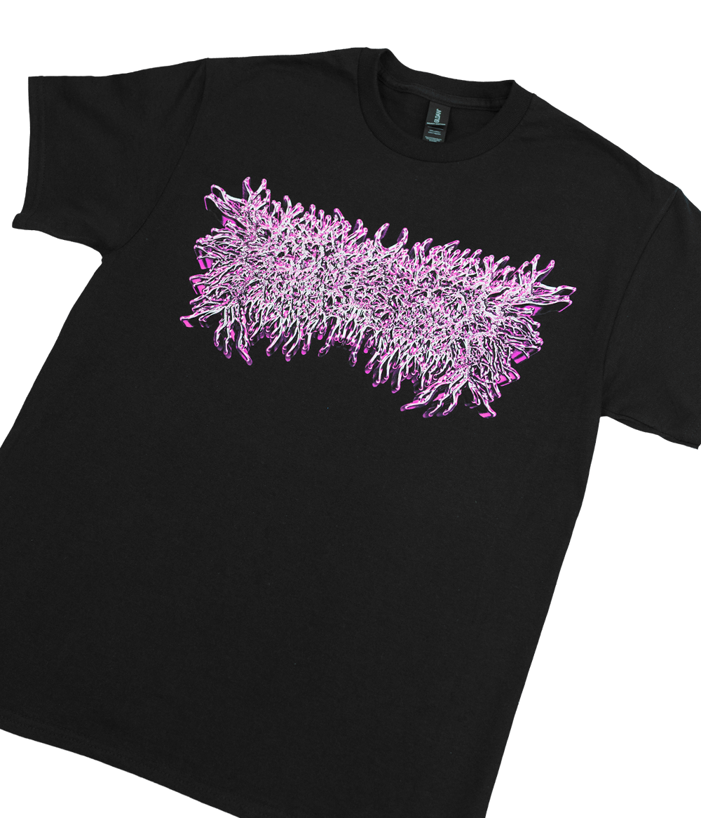 PeelingFlesh Pink Chrome Logo Shirt