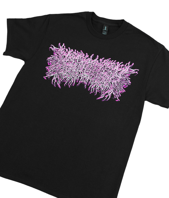 PeelingFlesh Pink Chrome Logo Shirt