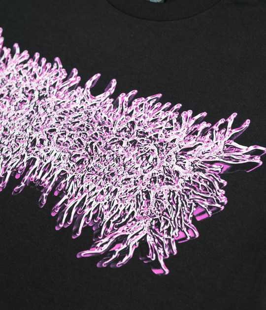 PeelingFlesh Pink Chrome Logo Shirt