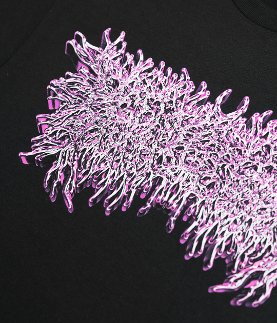 PeelingFlesh Pink Chrome Logo Shirt
