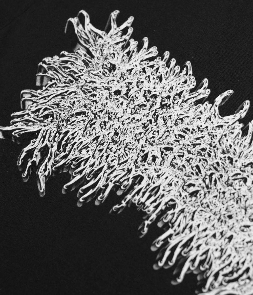 PeelingFlesh White Chrome Logo Shirt