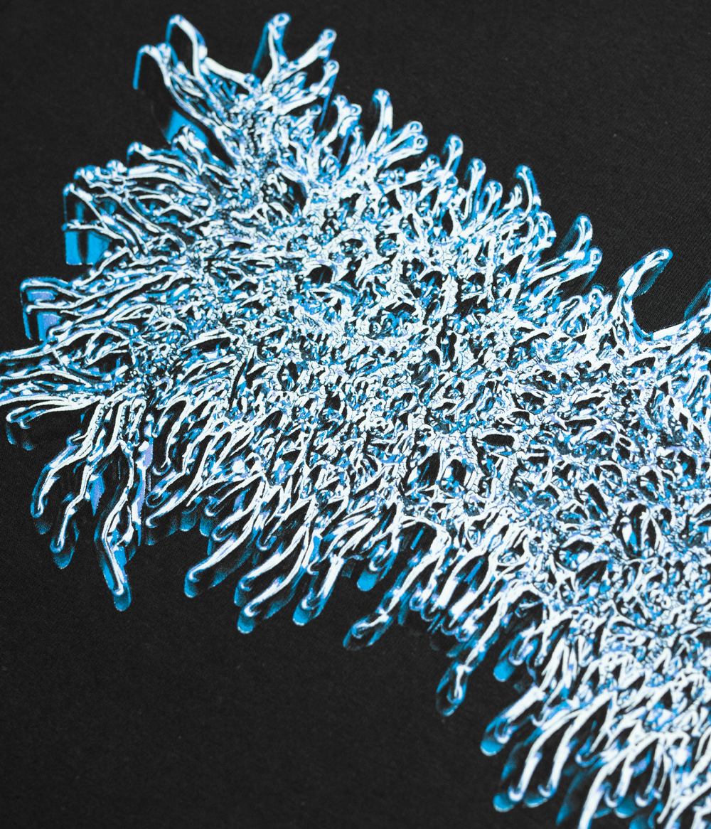 PeelingFlesh Blue Chrome Logo Shirt