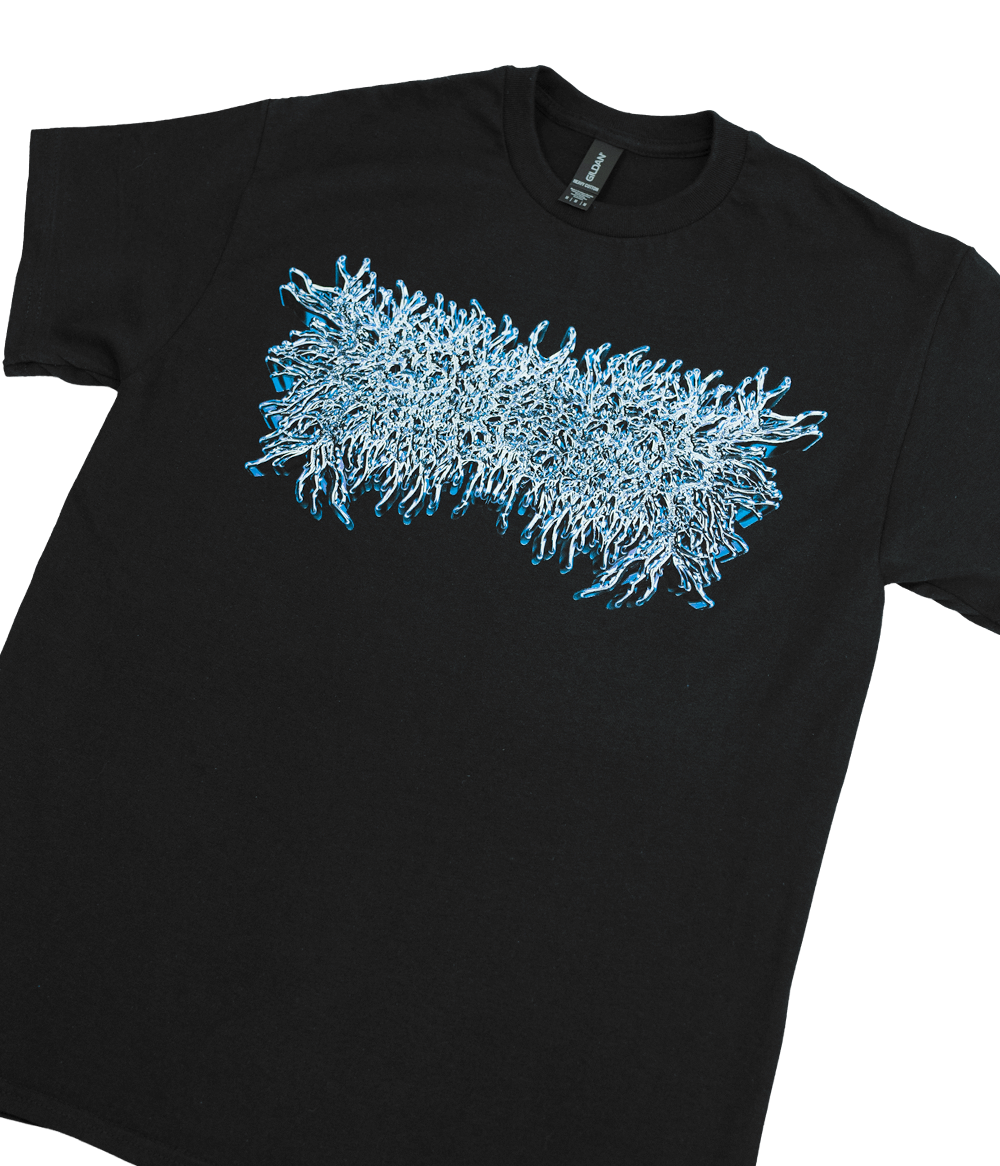 PeelingFlesh Blue Chrome Logo Shirt