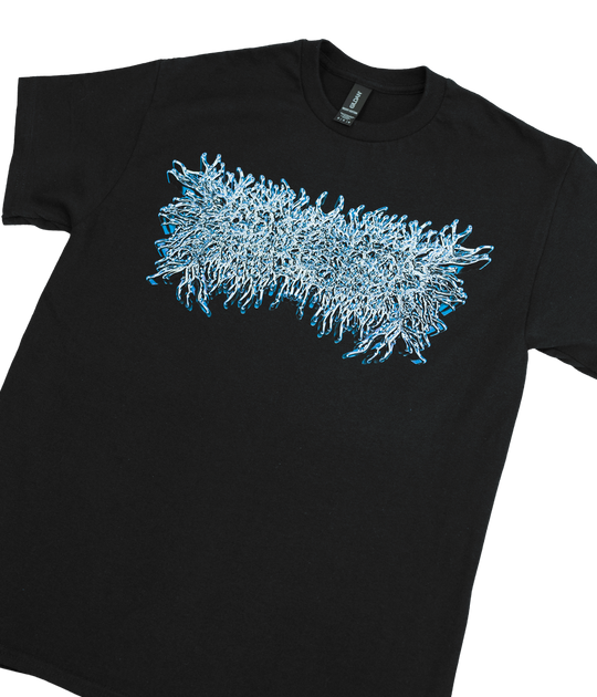PeelingFlesh Blue Chrome Logo Shirt